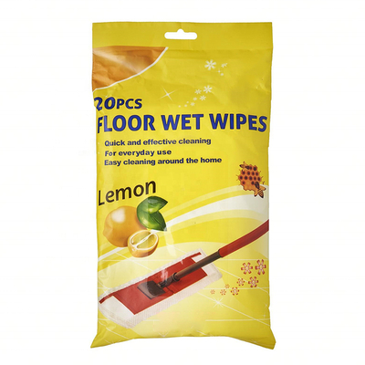 Les lingettes au sol sont épaissies et agrandies contenant le facteur décontaminé et l'essence du citron pour nettoyer et protéger efficacement le sol et d'autres meubles
